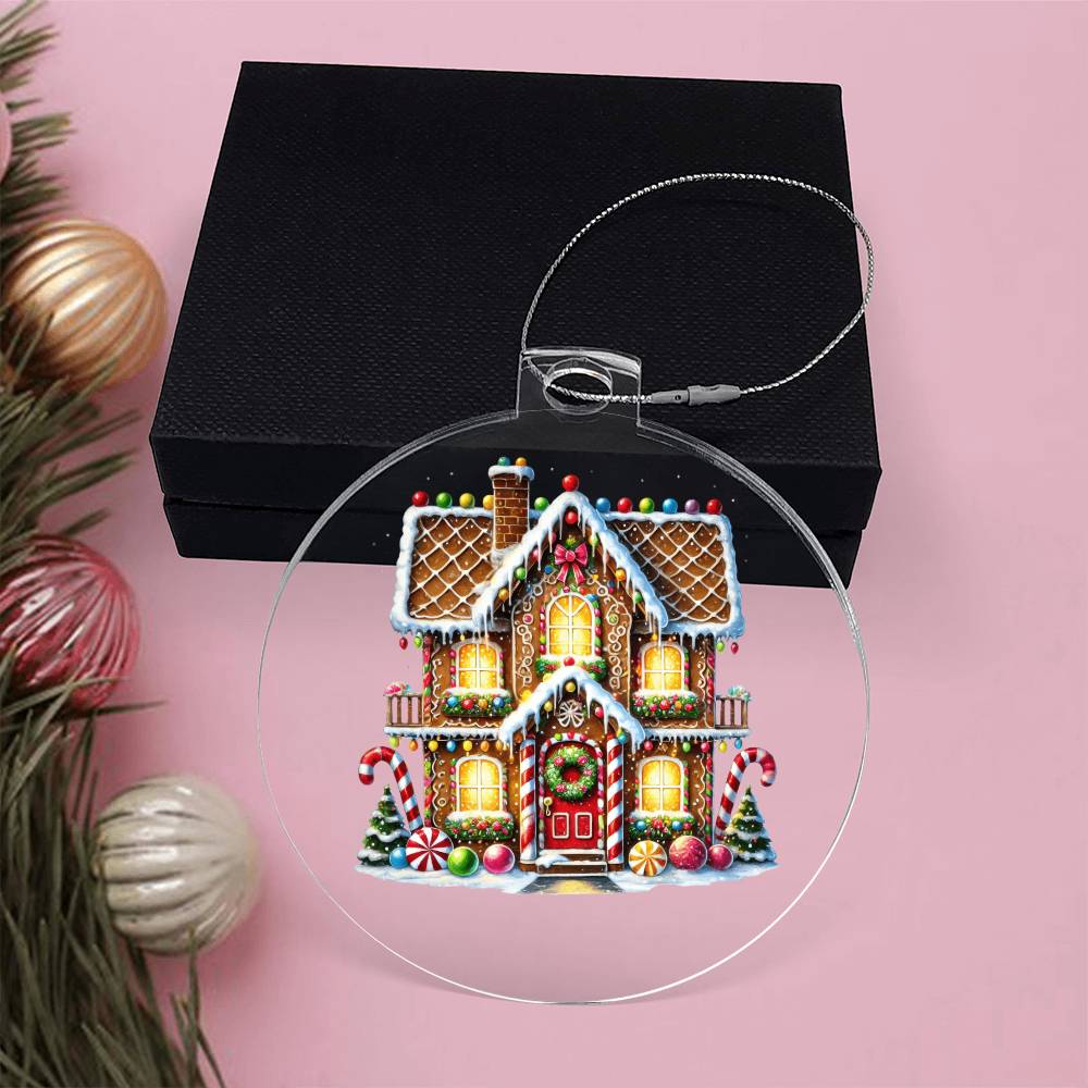 Christmas Gingerbread House 022 - Acrylic Ornament