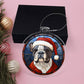 Dog Stained Glass Christmas Design 030 - Acrylic Ornament