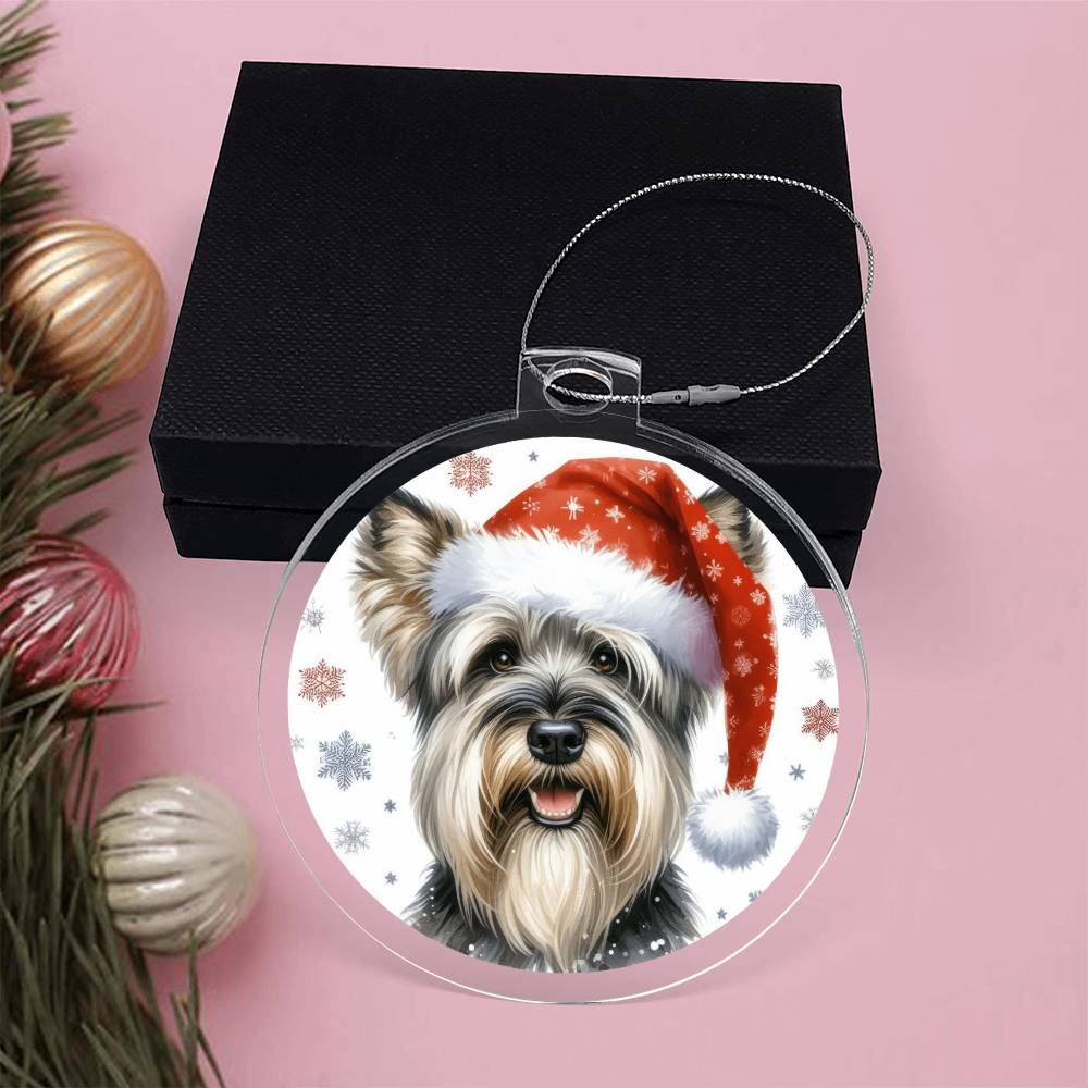 Christmas Dog - Cesky Terrier - Acrylic Ornament