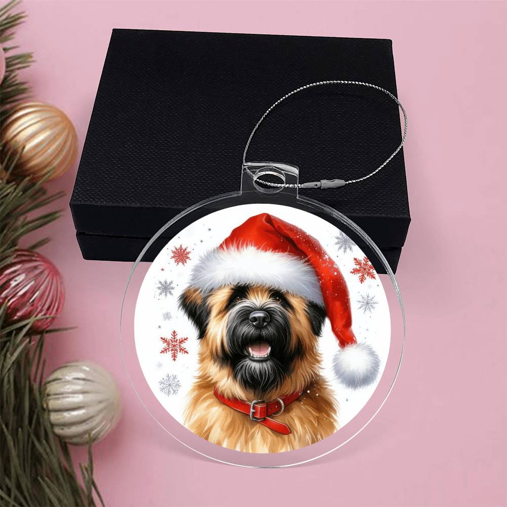 Christmas Dog - Bouvier des Flandres - Acrylic Ornament