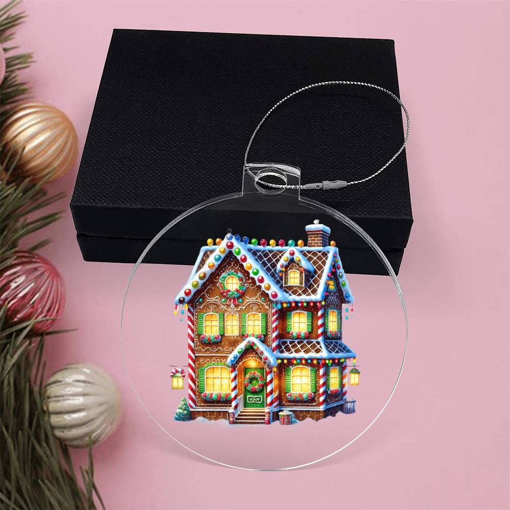 Christmas Gingerbread House 019 - Acrylic Ornament