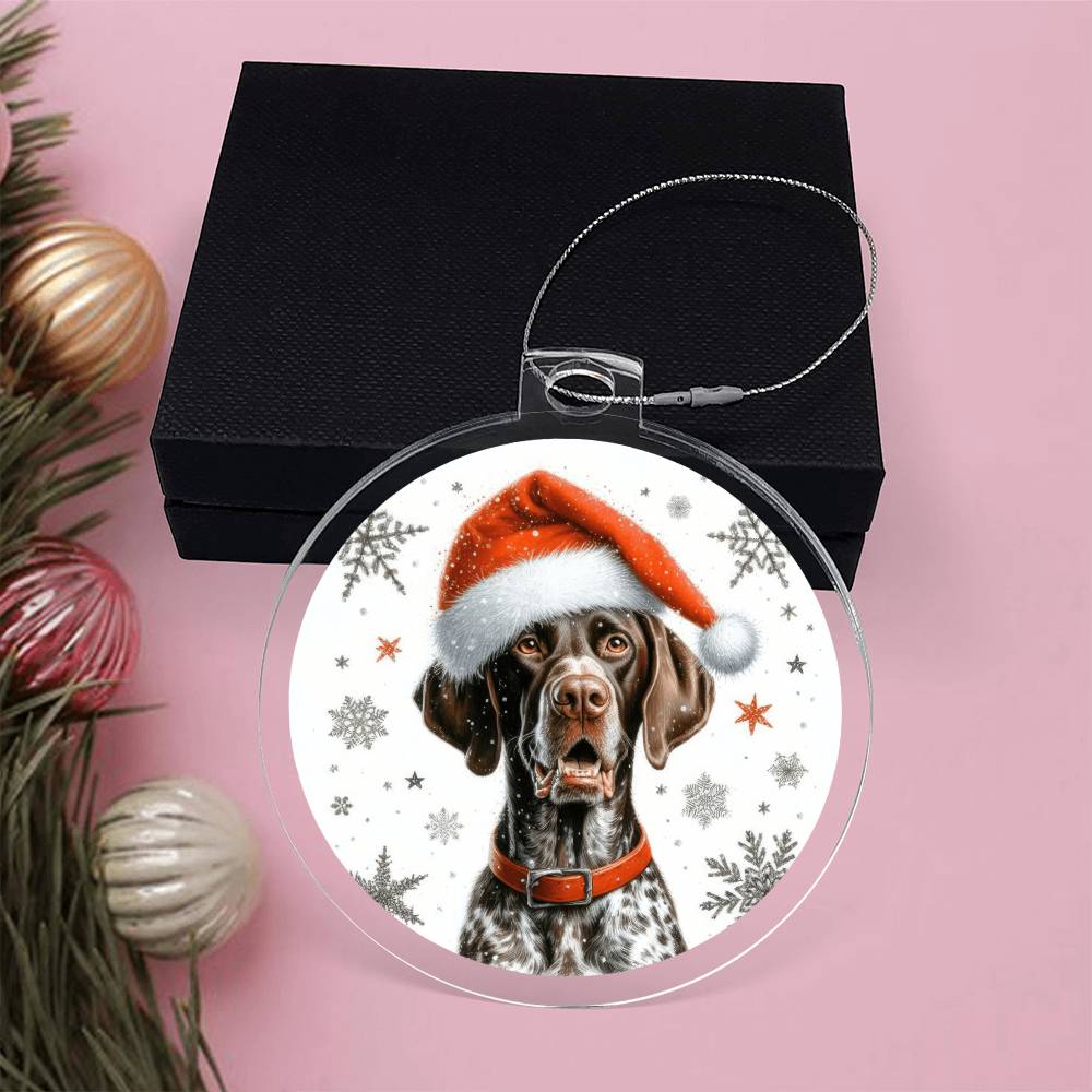 Christmas Dog - German Shorthaired Pointer - Acrylic Ornament