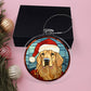 Dog Stained Glass Christmas Design 010 - Acrylic Ornament
