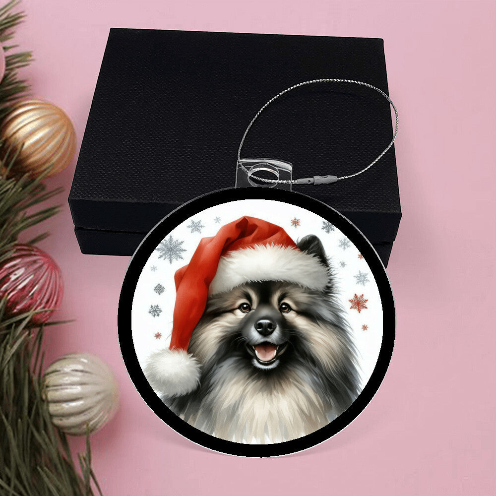 Christmas Dog - Keeshond - Acrylic Ornament