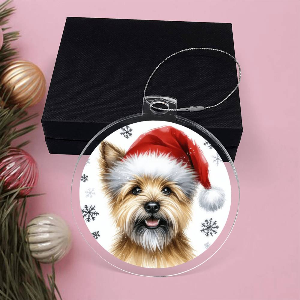 Christmas Dog - Norwich Terrier - Acrylic Ornament