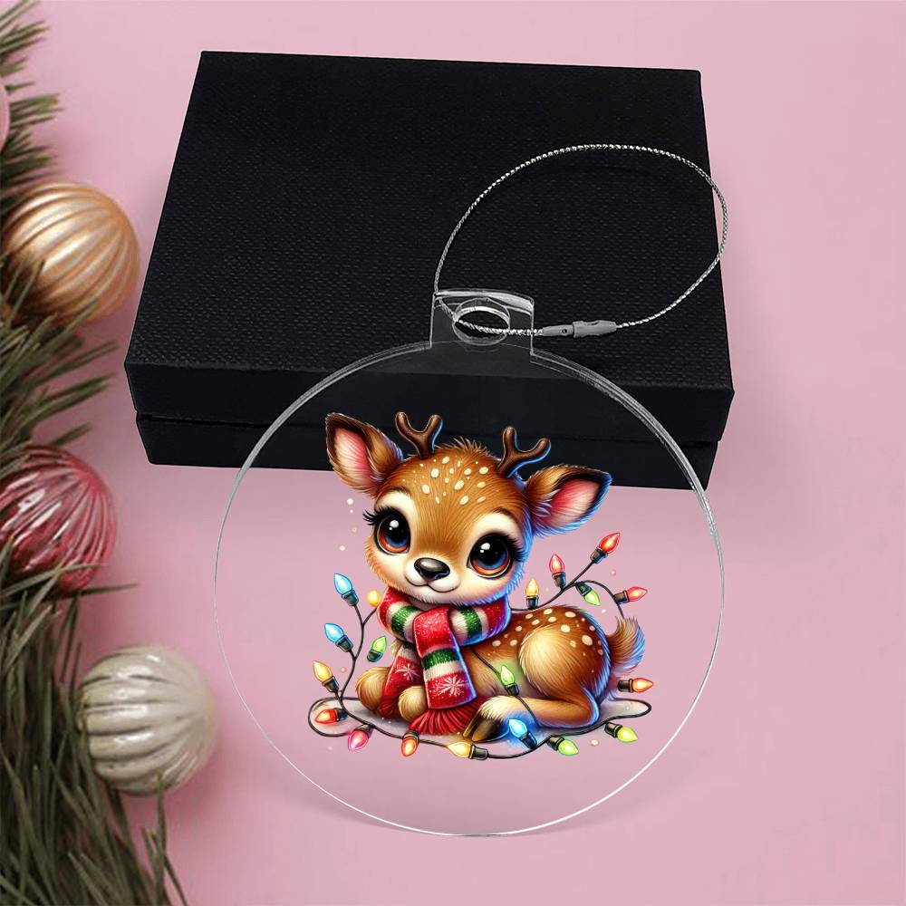 Cute Christmas Reindeer 025 - Acrylic Ornament