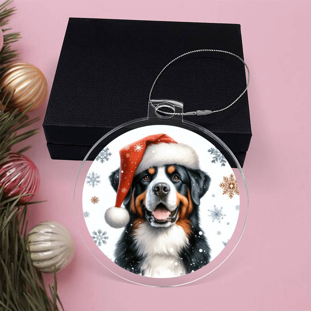 Christmas Dog - Greater Swiss Mountain  - Acrylic Ornament