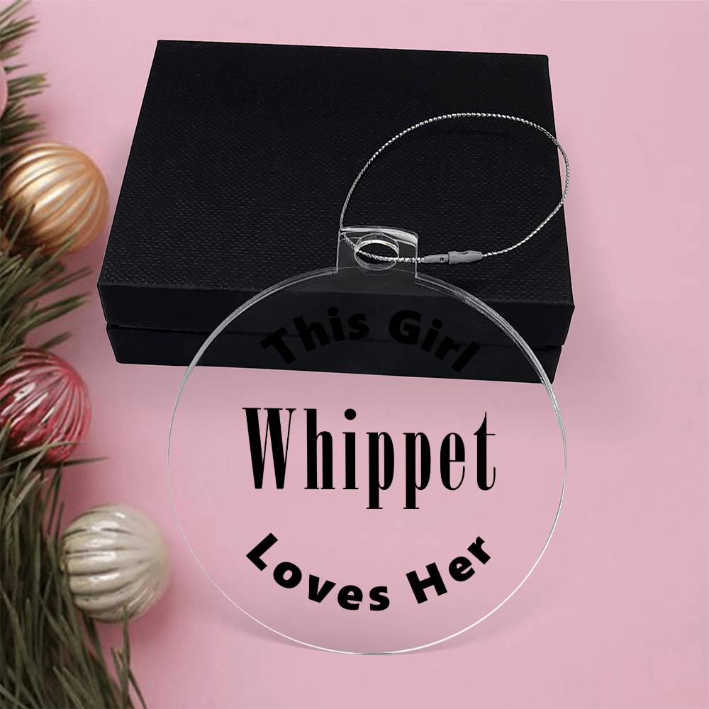 Whippet - Acrylic Ornament