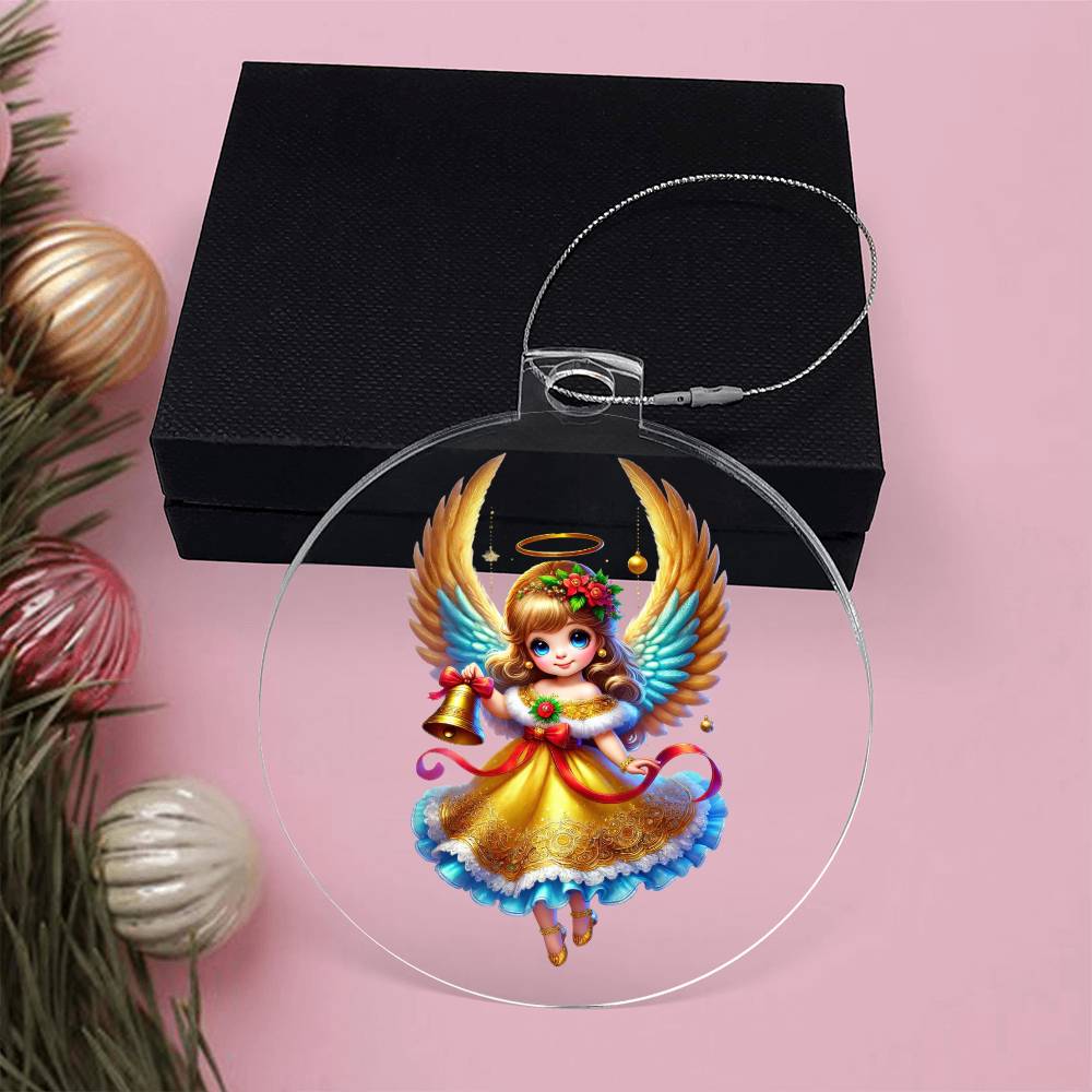 Cute Christmas Angel 002 - Acrylic Ornament
