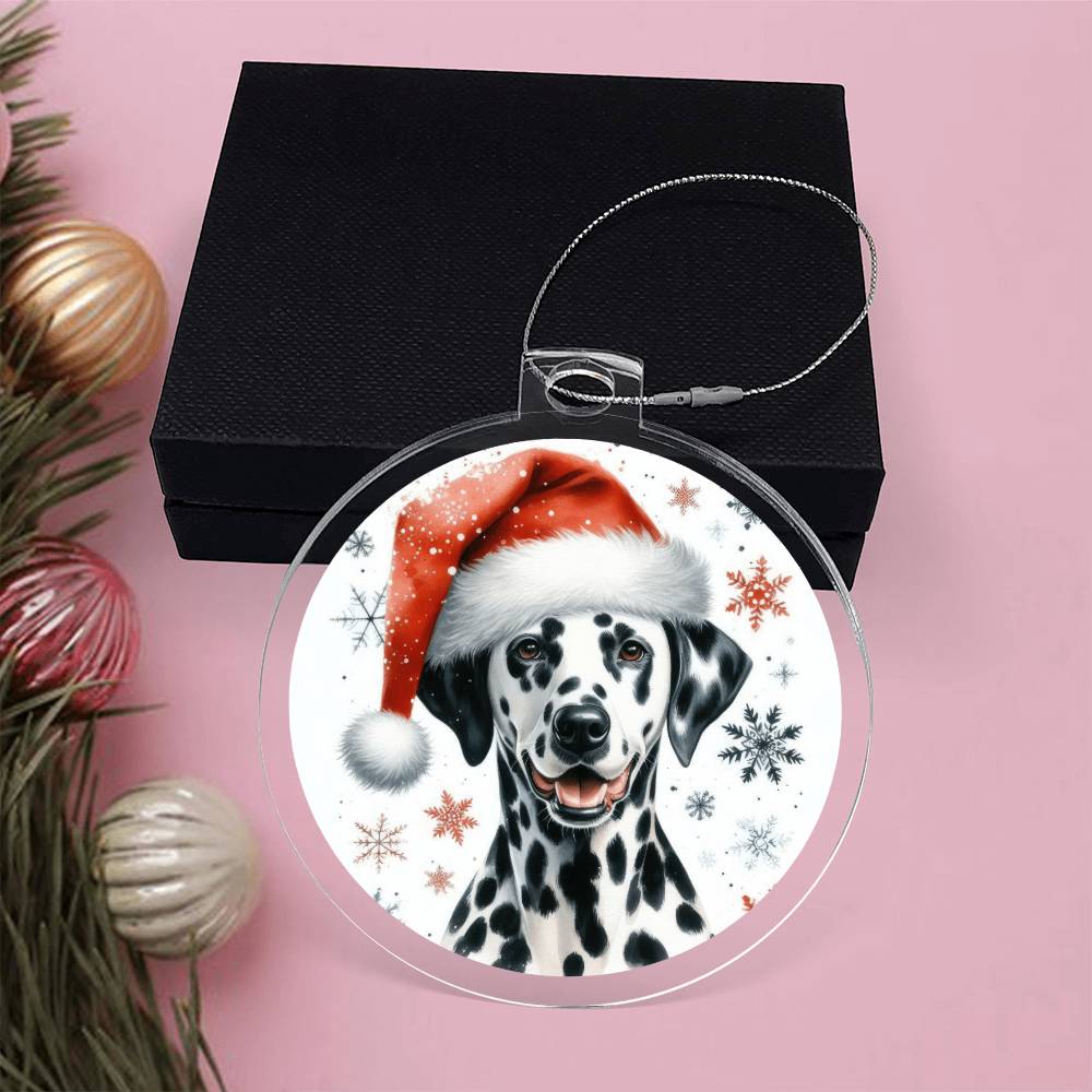 Christmas Dog - Dalmatian - Acrylic Ornament