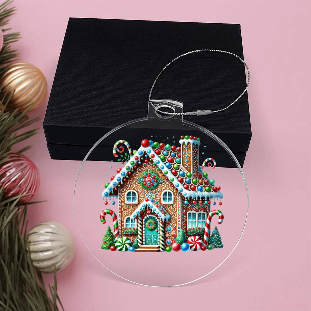 Christmas Gingerbread House 016 - Acrylic Ornament