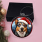 Dog Stained Glass Christmas Design 007 - Acrylic Ornament
