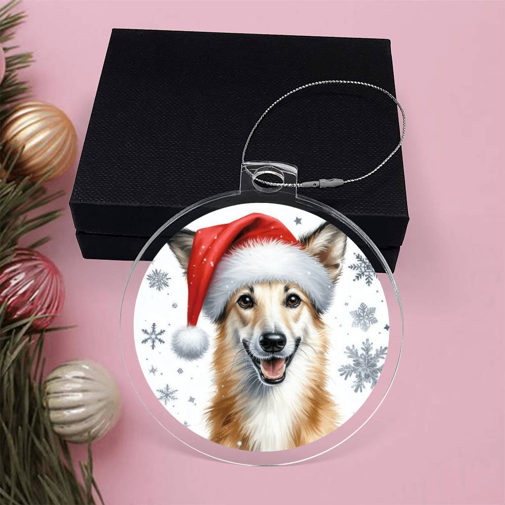 Christmas Dog - Portuguese Podengo Pequeno - Acrylic Ornament