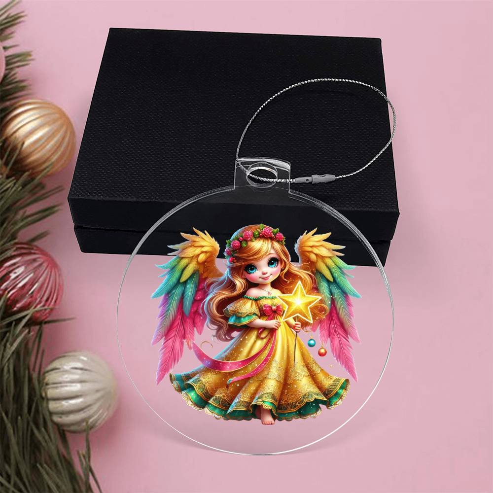 Cute Christmas Angel 021 - Acrylic Ornament