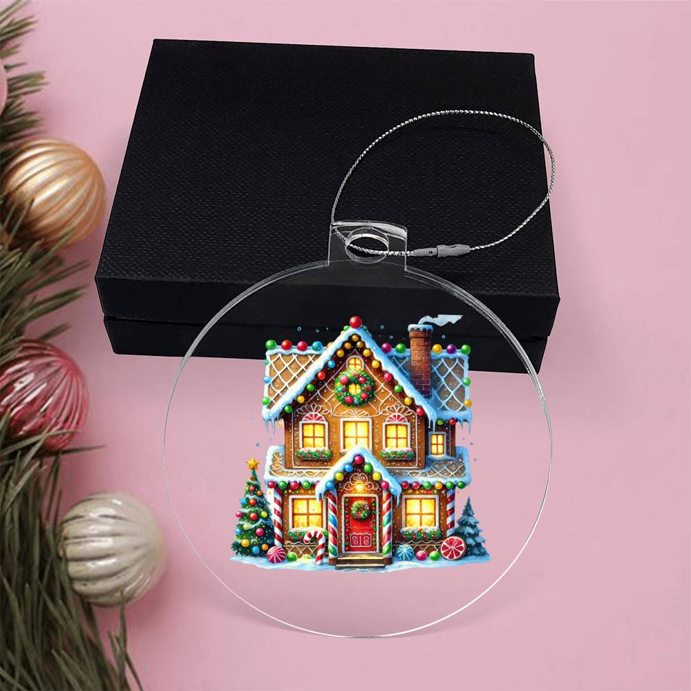 Christmas Gingerbread House 001 - Acrylic Ornament