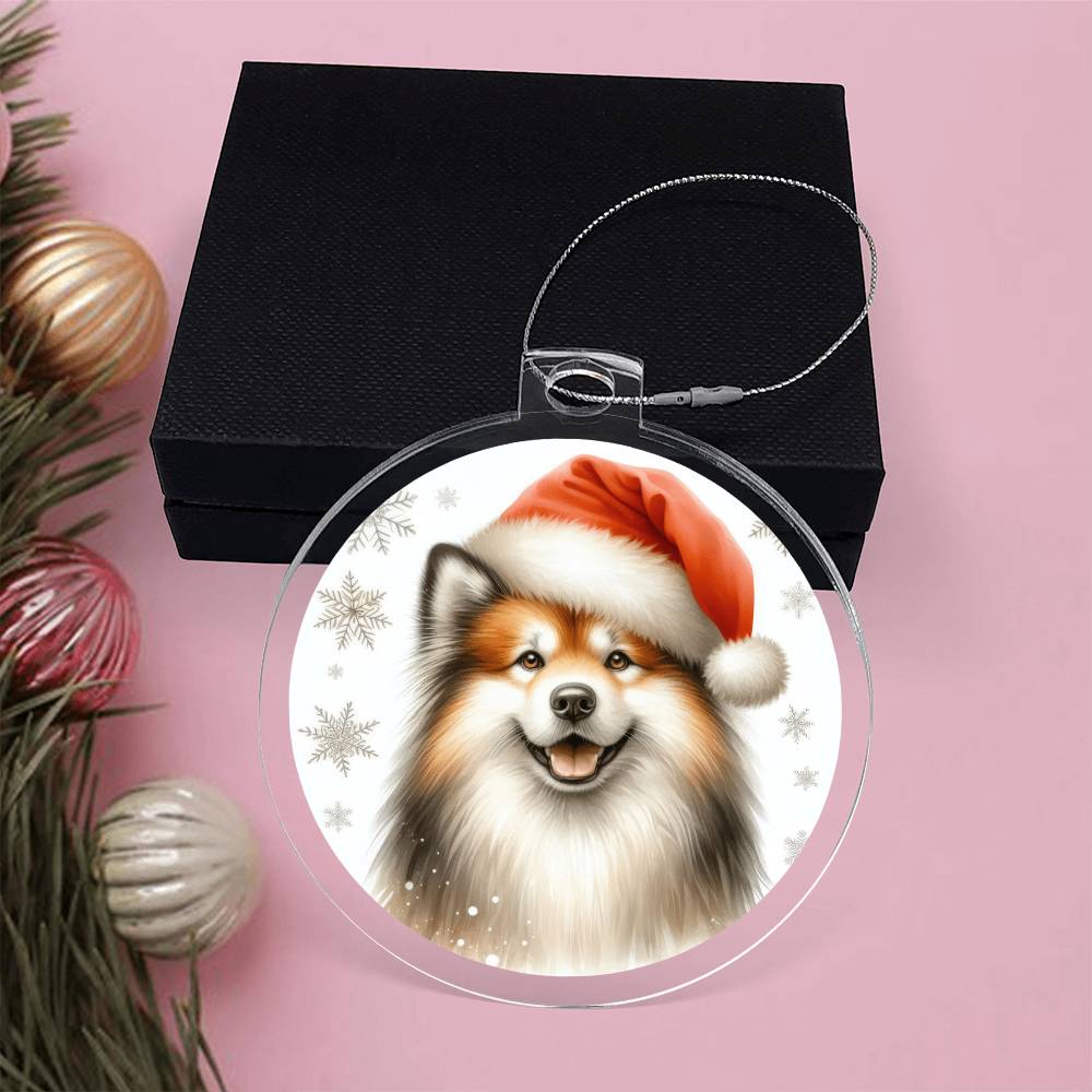 Christmas Dog - Finnish Lapphund - Acrylic Ornament