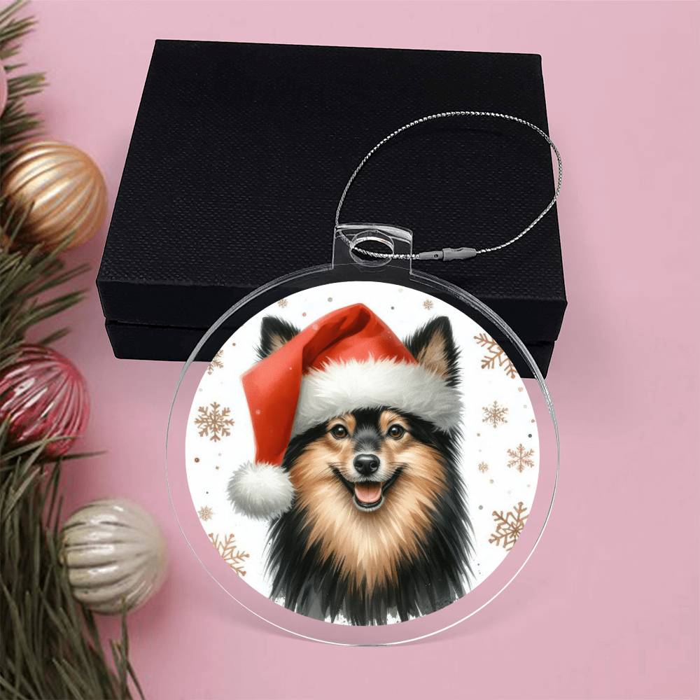 Christmas Dog - Schipperke - Acrylic Ornament