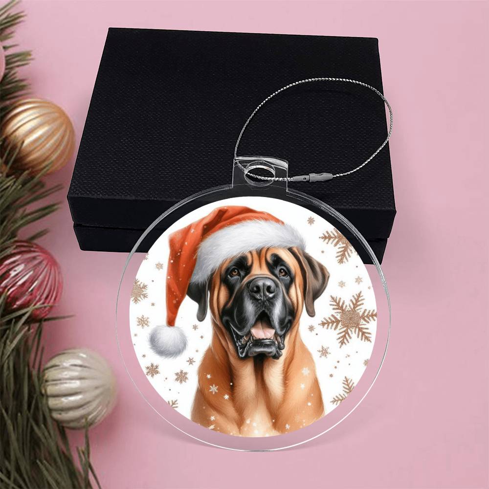 Christmas Dog - Boerboel - Acrylic Ornament