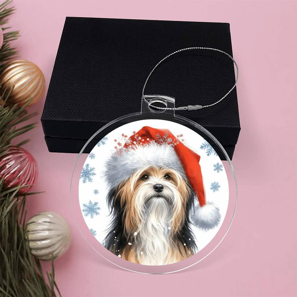 Christmas Dog - Tibetan Terrier - Acrylic Ornament