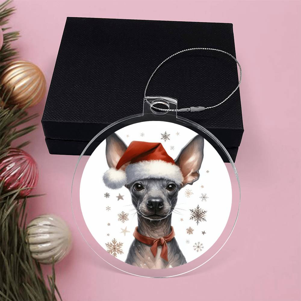 Christmas Dog - Xoloitzcuintli - Acrylic Ornament
