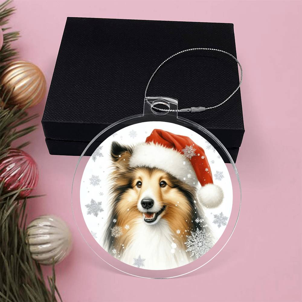 Christmas Dog - Shetland Sheepdog - Acrylic Ornament