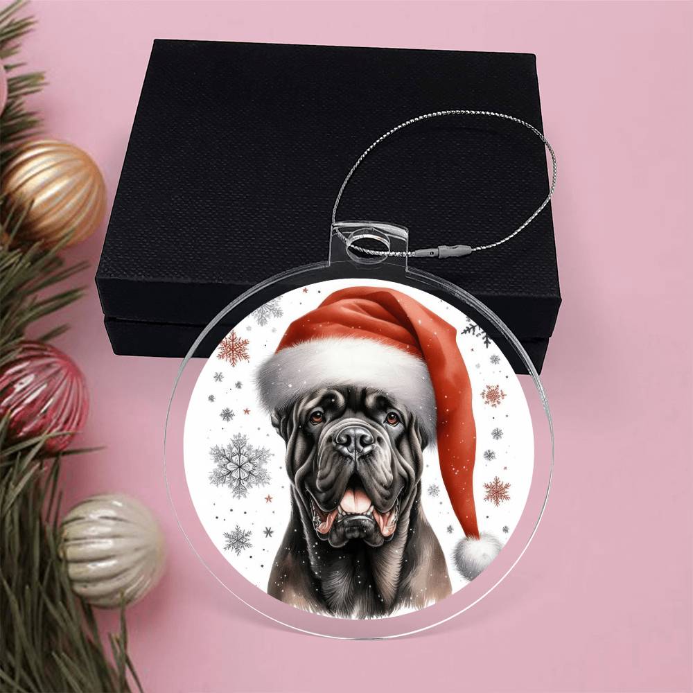 Christmas Dog - Cane Corso - Acrylic Ornament