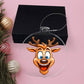 Funny Reindeer Face 04 - Acrylic Ornament