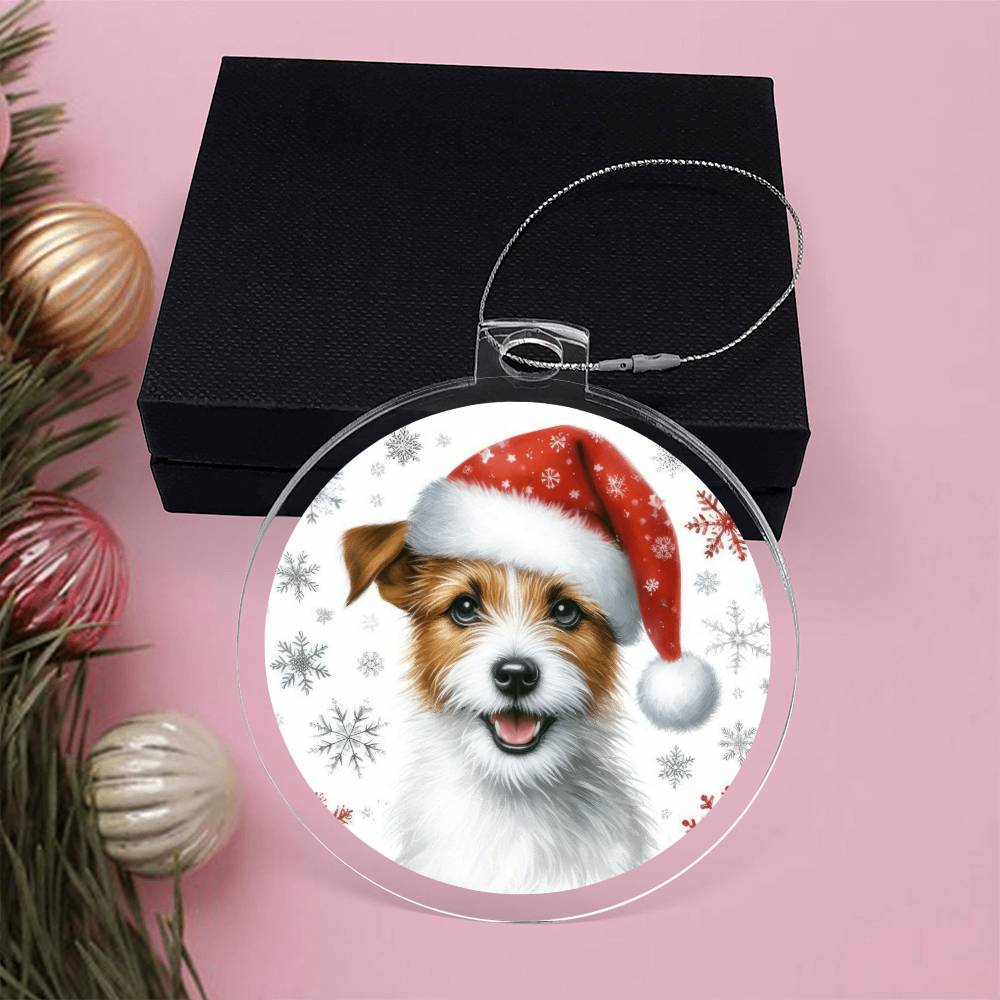 Christmas Dog - Jack Russell Terrier - Acrylic Ornament