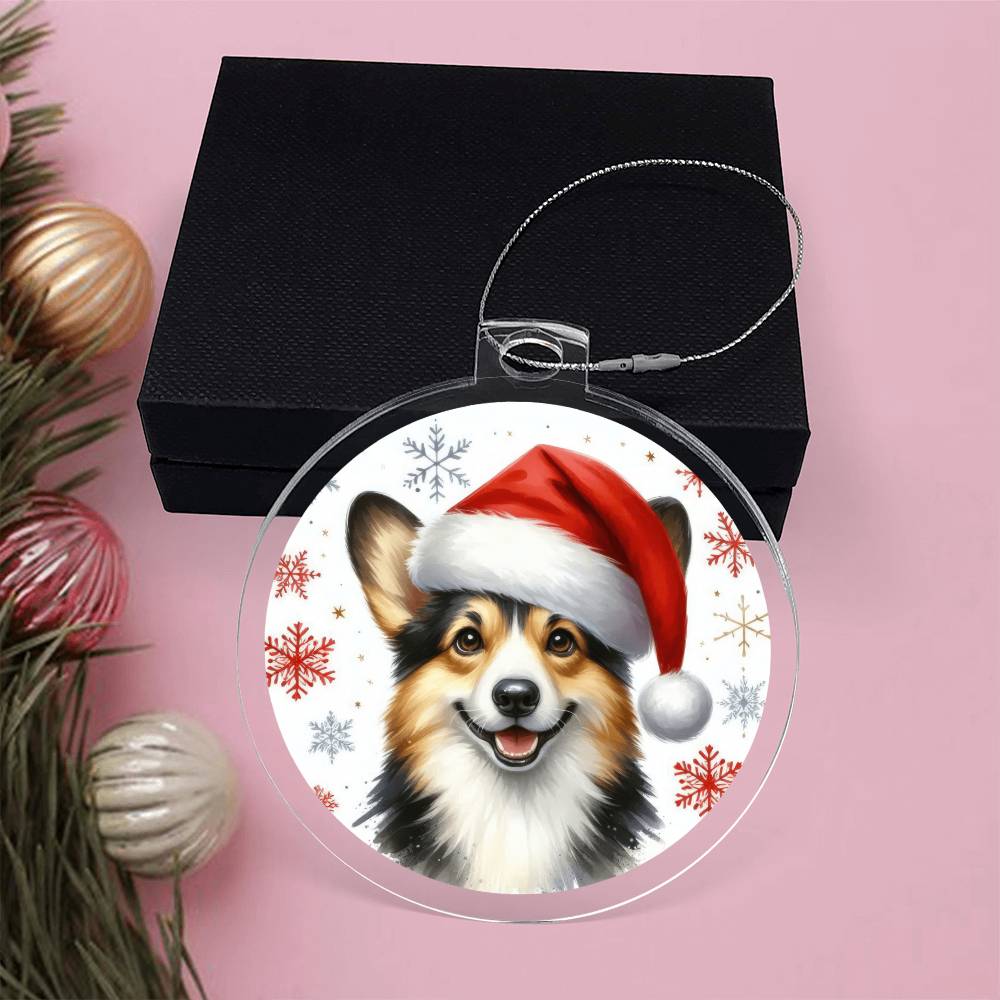 Christmas Dog - Cardigan Welsh Corgi - Acrylic Ornament