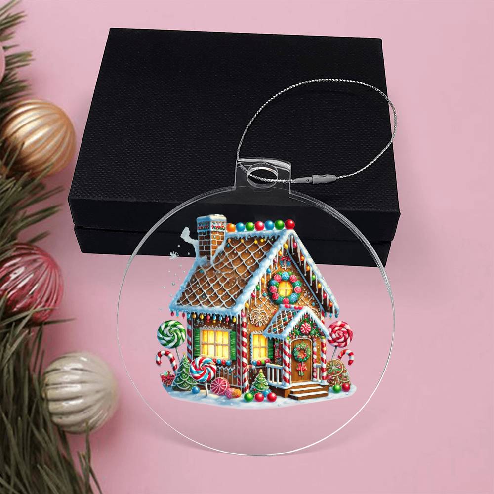 Christmas Gingerbread House 010 - Acrylic Ornament