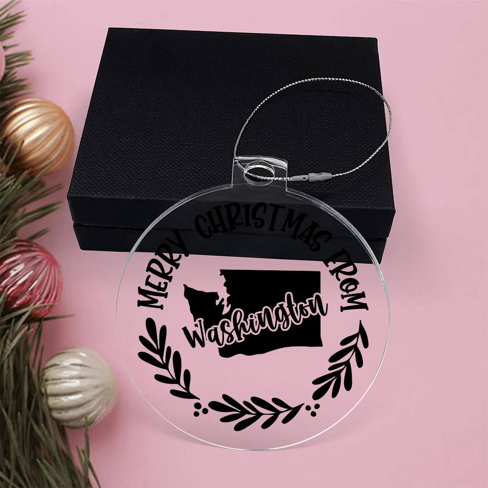 Merry Christmas From Washington - Acrylic Ornament