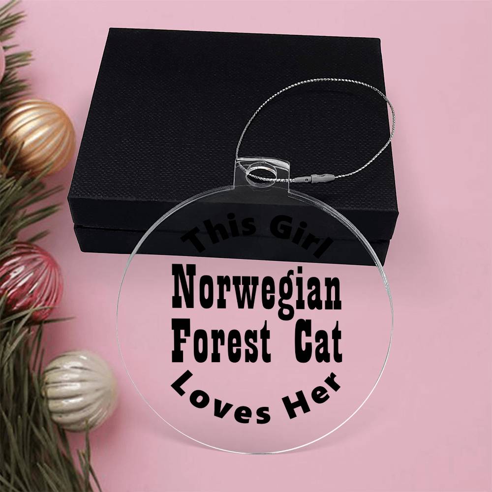 Norwegian Forest Cat - Acrylic Ornament