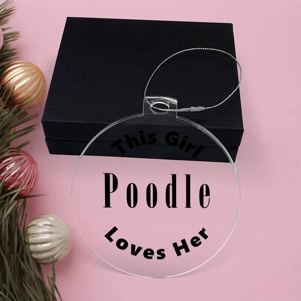 Poodle - Acrylic Ornament