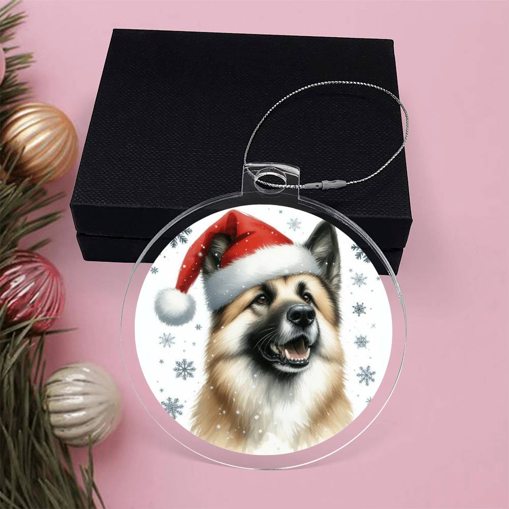 Christmas Dog - Chinook - Acrylic Ornament