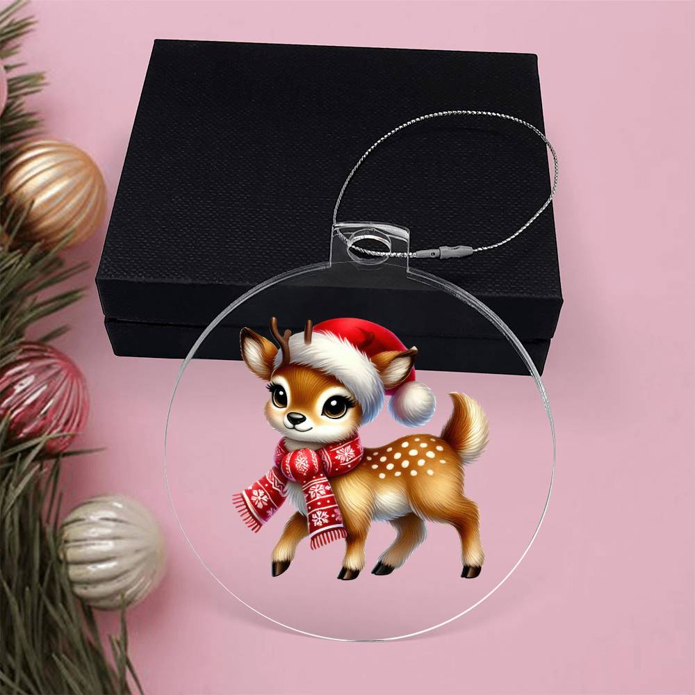 Cute Christmas Reindeer 013 - Acrylic Ornament