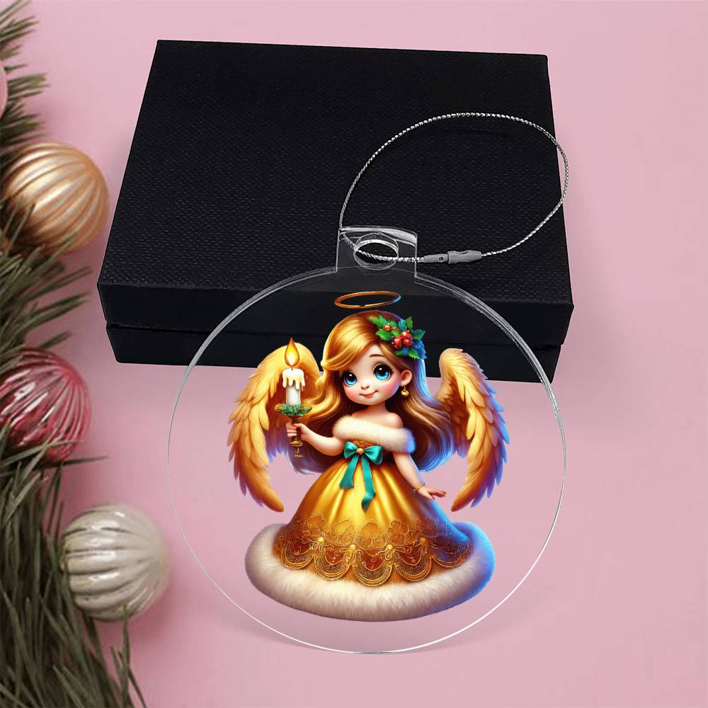 Cute Christmas Angel 017 - Acrylic Ornament