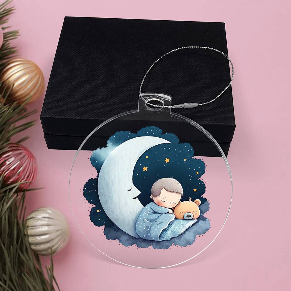 Sweet Dreams Baby Boy (Watercolor) 01 - Acrylic Ornament