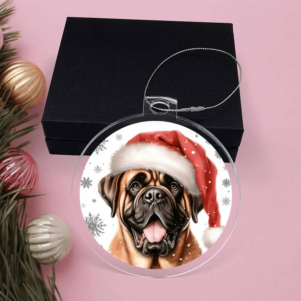 Christmas Dog - Mastiff - Acrylic Ornament