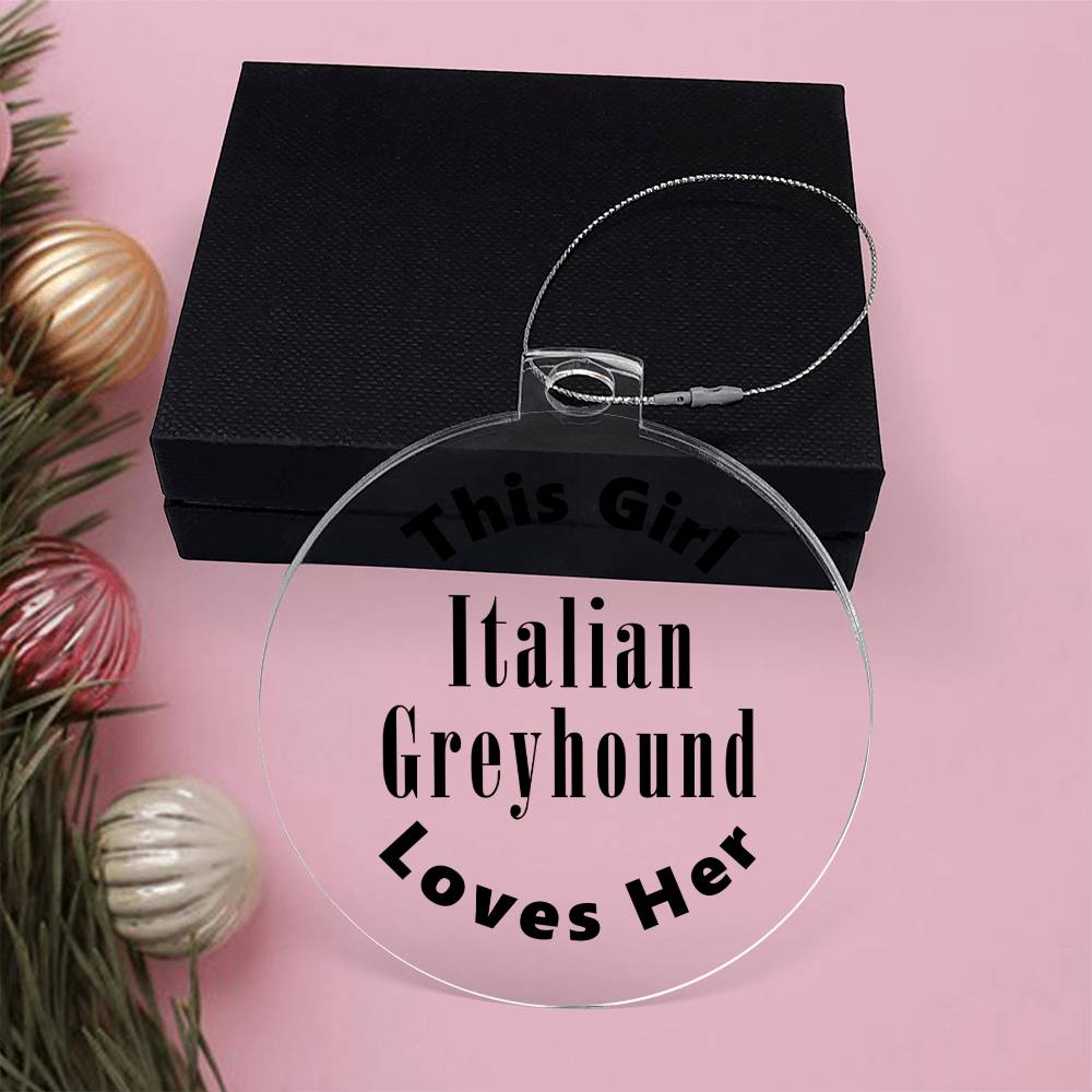Italian Greyhound - Acrylic Ornament