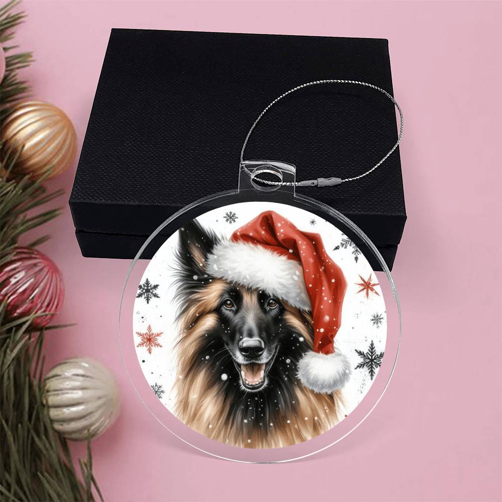 Christmas Dog - Belgian Shepherd Laekenois - Acrylic Ornament