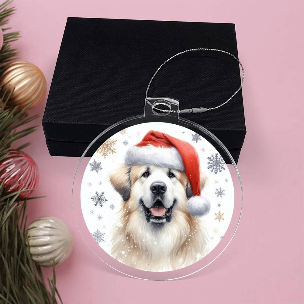 Christmas Dog - Great Pyrenees - Acrylic Ornament