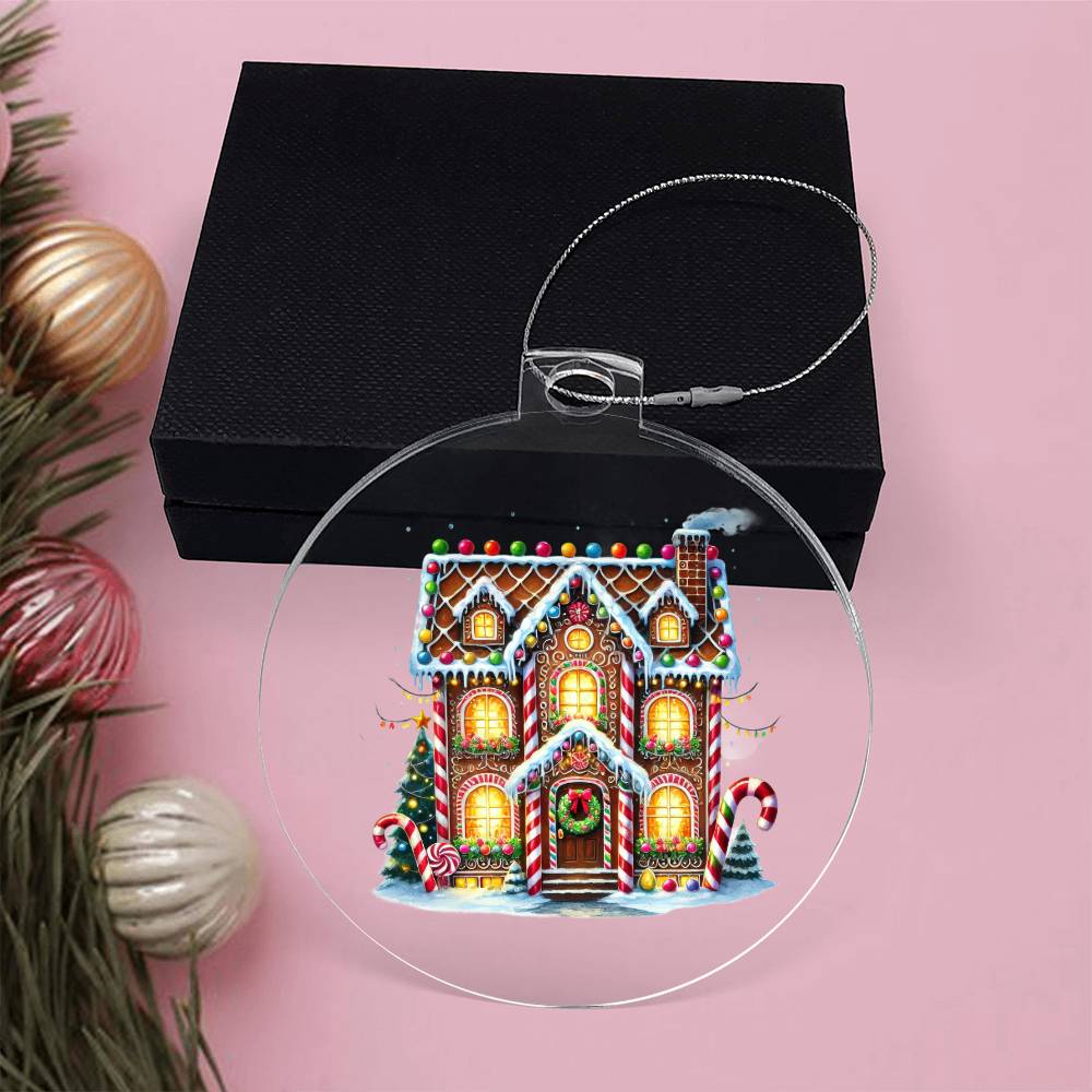 Christmas Gingerbread House 024 - Acrylic Ornament