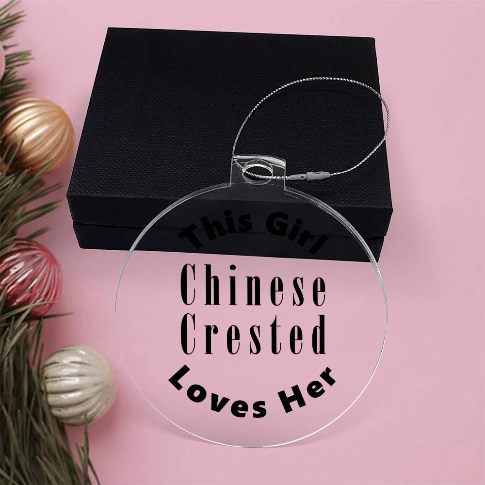Chinese Crested - Acrylic Ornament