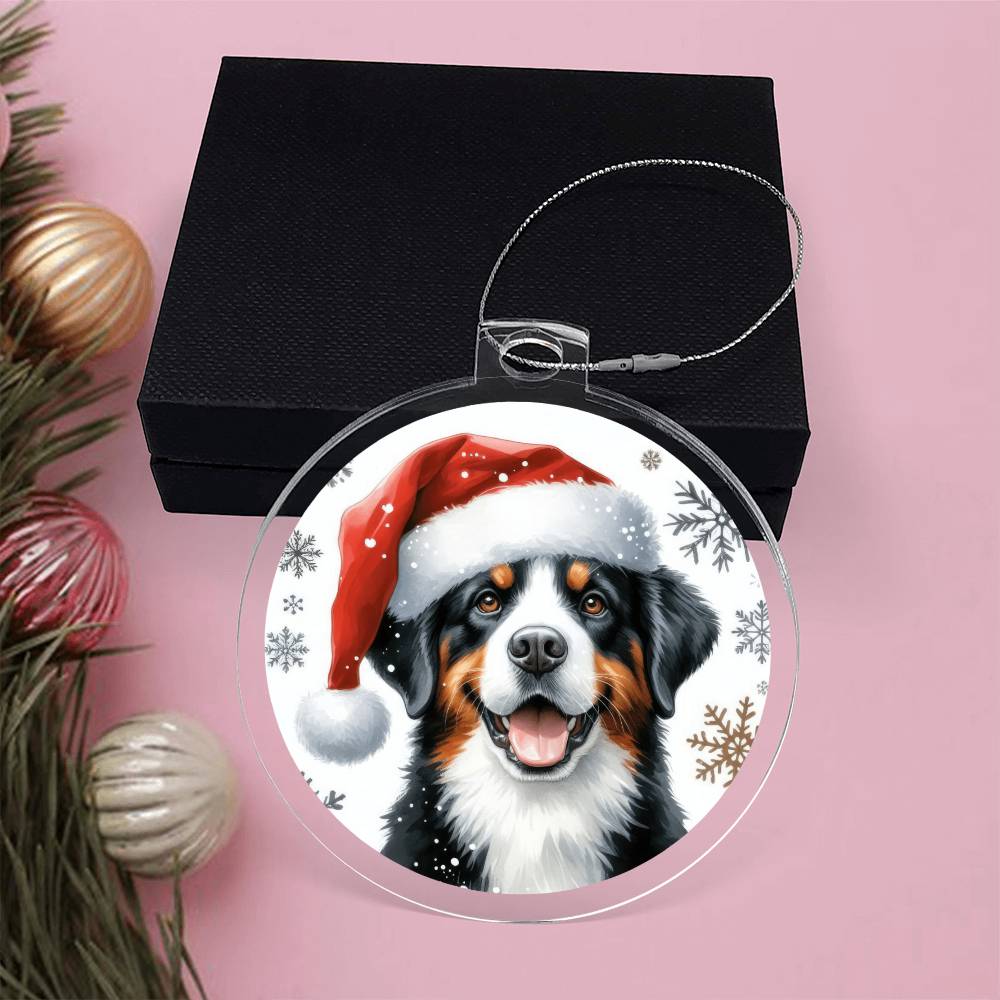 Christmas Dog - Entlebucher Mountain - Acrylic Ornament
