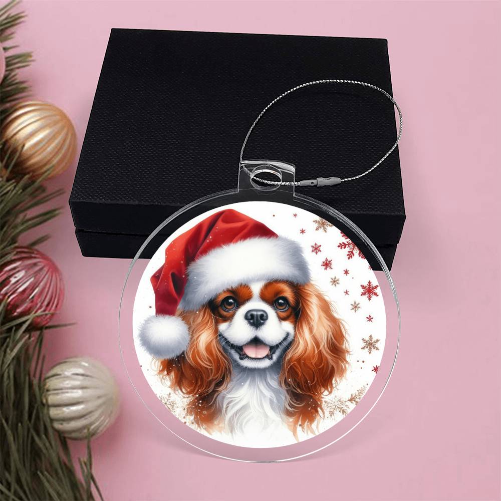 Christmas Dog - Cavalier King Charles Spaniel - Acrylic Ornament