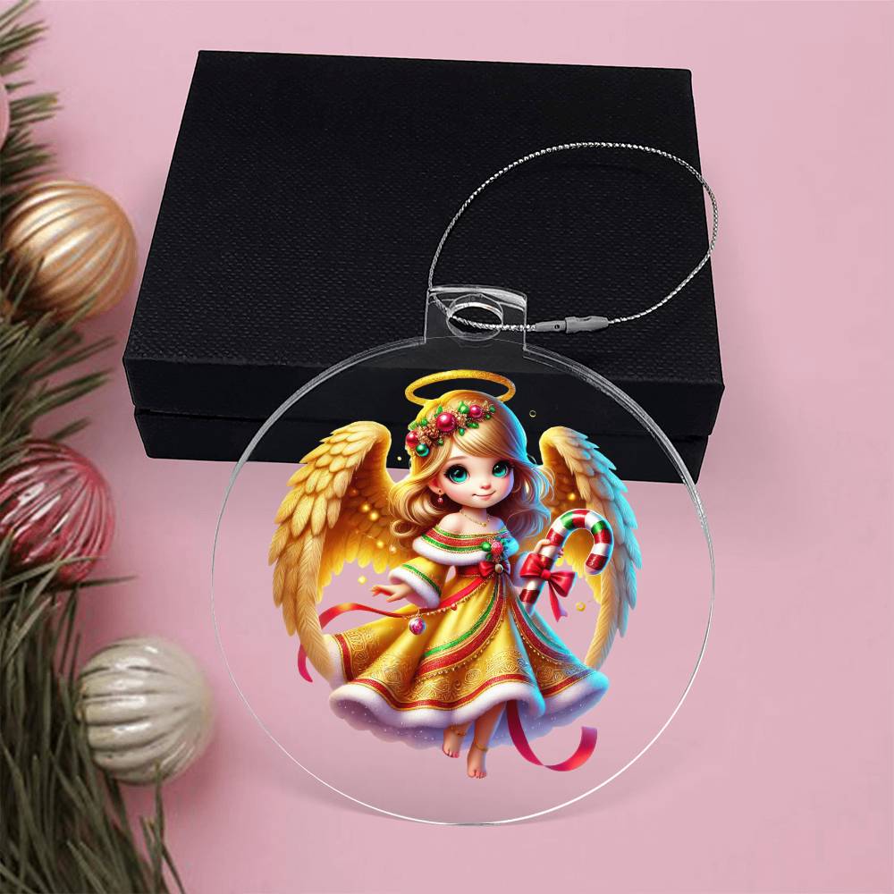 Cute Christmas Angel 020 - Acrylic Ornament