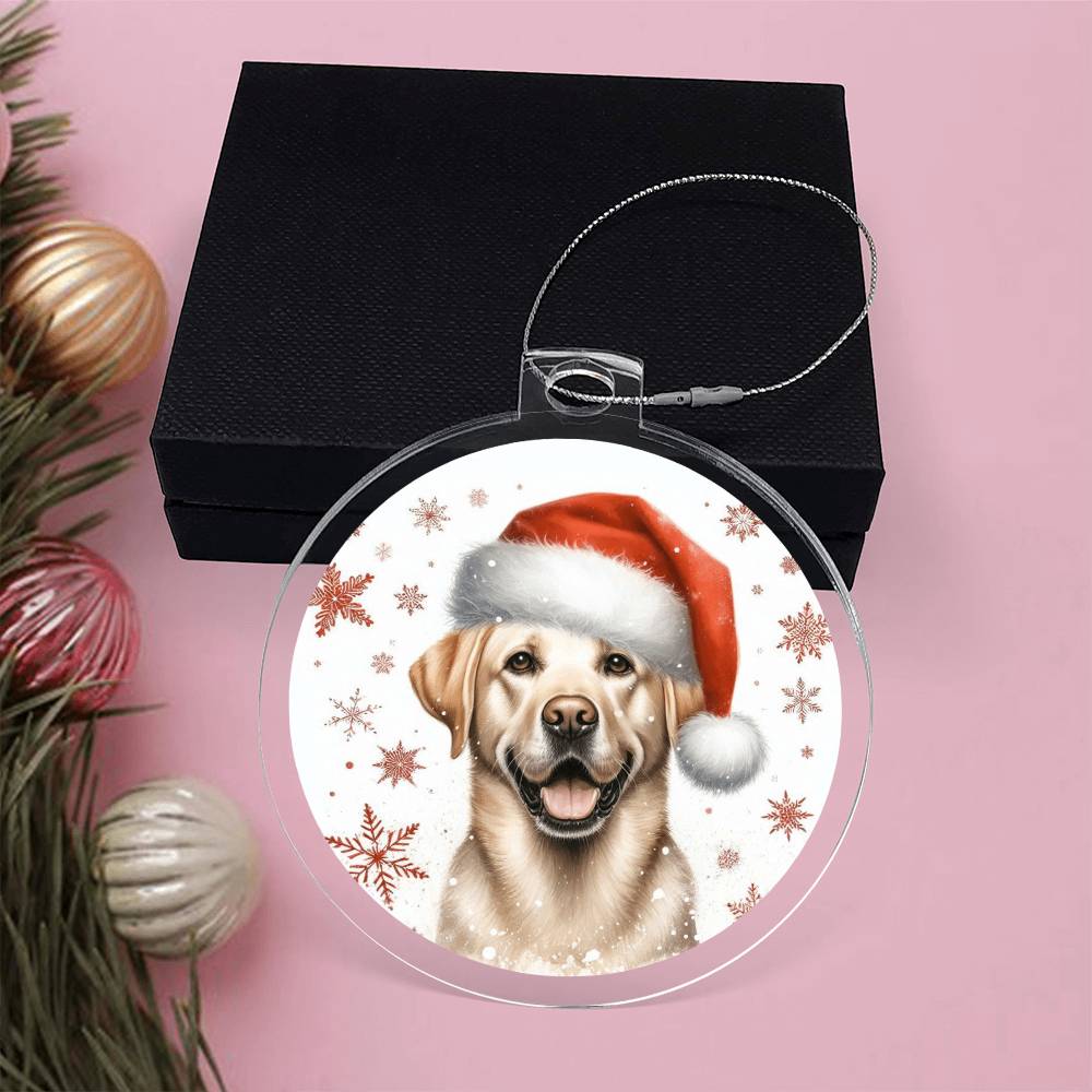 Christmas Dog - Labrador Retriever - Acrylic Ornament
