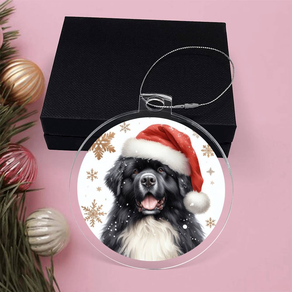 Christmas Dog - Newfoundland - Acrylic Ornament