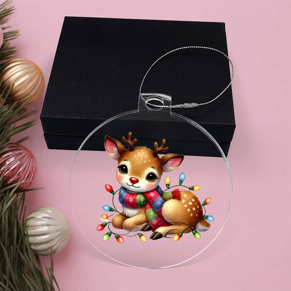 Cute Christmas Reindeer 024 - Acrylic Ornament
