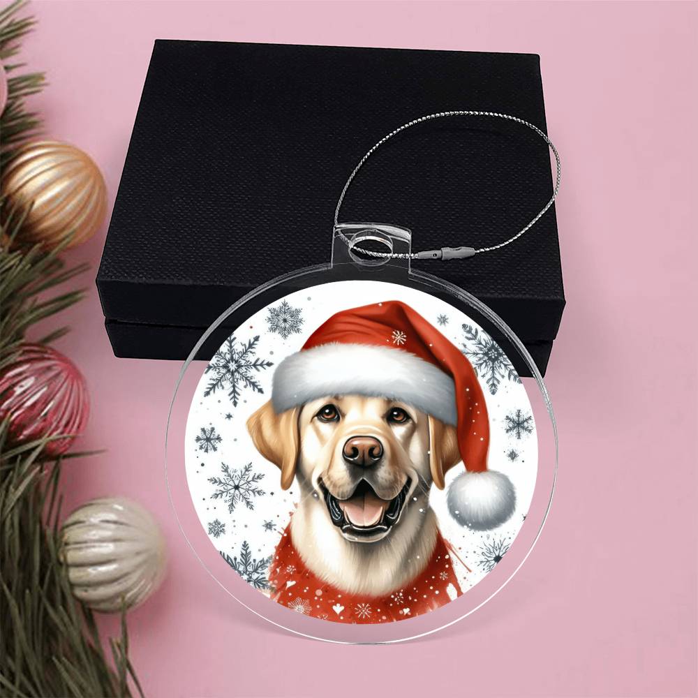 Christmas Dog - Labrador Bulldog  - Acrylic Ornament